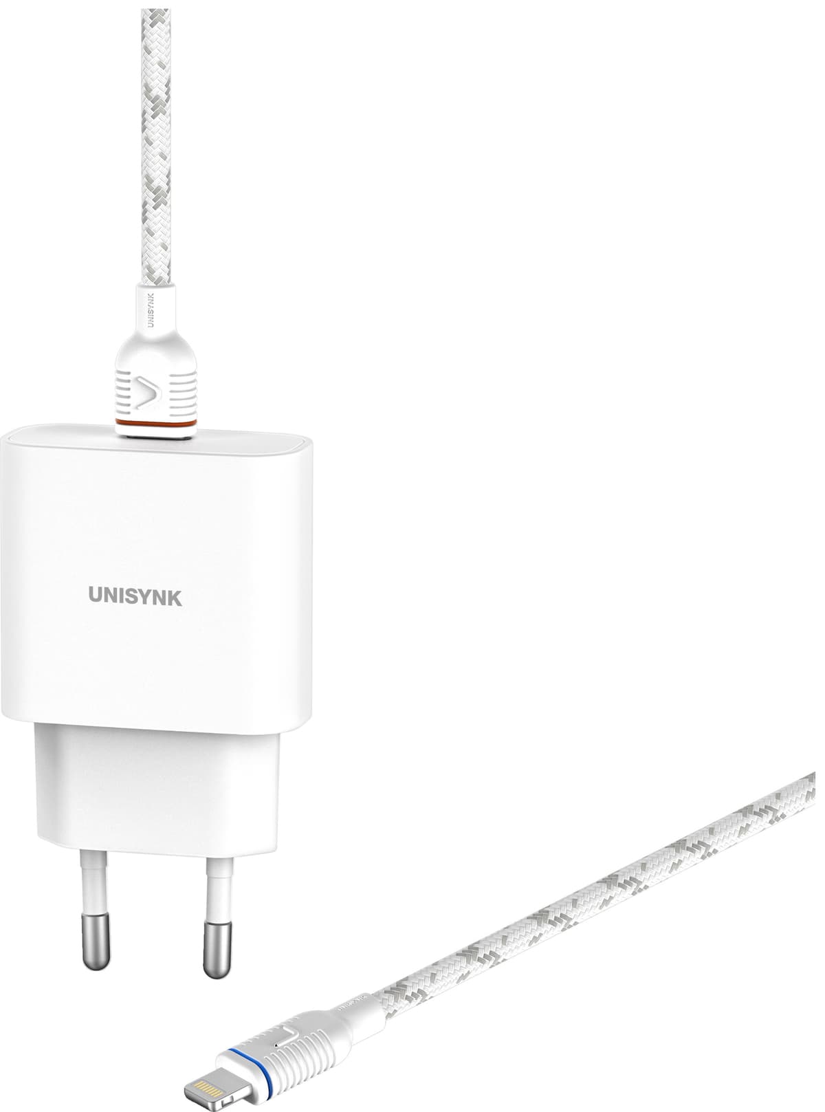 Unisynk 20W Lightning Slim vægopladersæt (hvid)