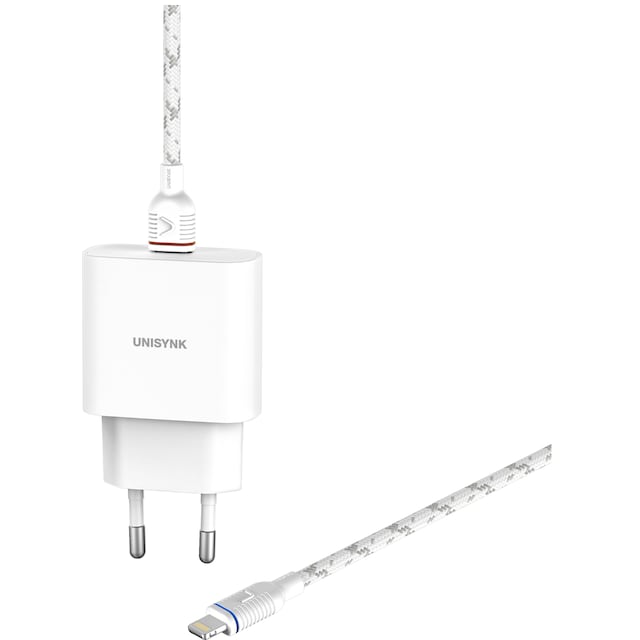 Unisynk USB-C Slim vægopladersæt (hvid)