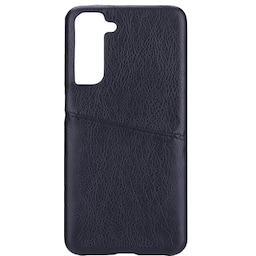 Onsala Samsung Galaxy S21 FE case i læder med plads til 1 kort (sort)
