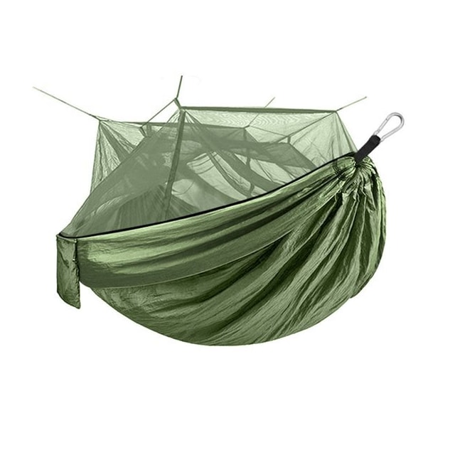 Hængekøje med myggenet 260 x 160 cm - Grøn
