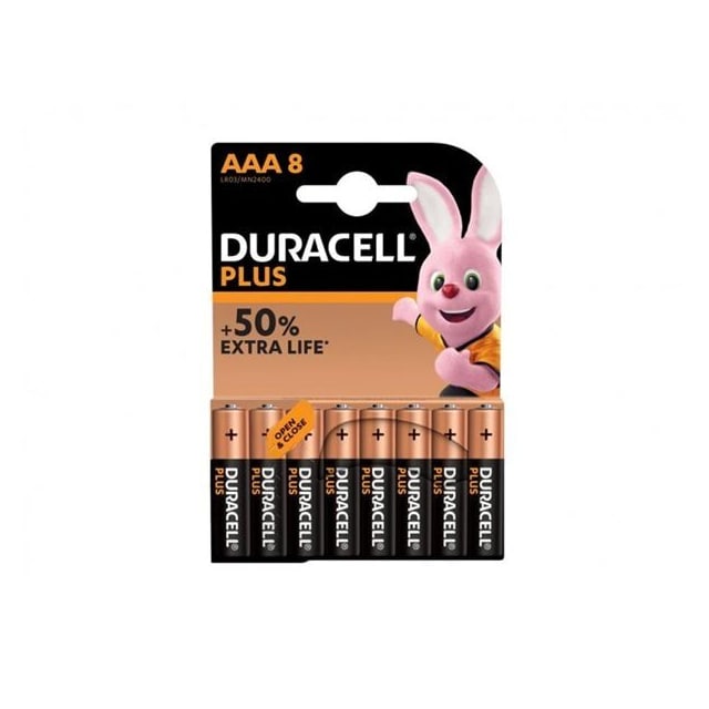 Duracell Plus Extra Life MN2400/LR03 Micro AAA 8-pak