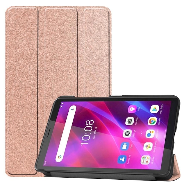 Lenovo Tab M7 (3rd Gen) Trifoldet etui cover - Rose Gold