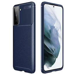 Carbon silikone cover Samsung Galaxy S22  - blå
