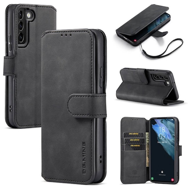 DG-Ming Wallet 3-kort Samsung Galaxy S22  - sort