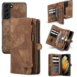 Multi-Wallet CaseMe 11-kort Samsung Galaxy S22 Plus  - brun
