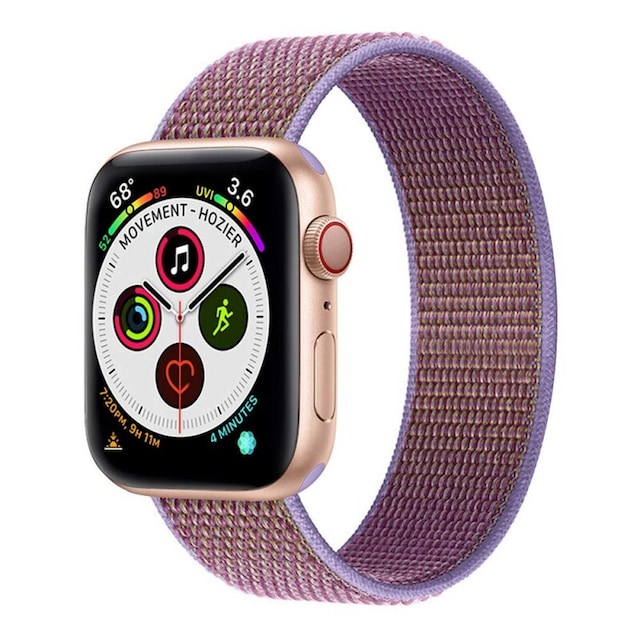 Apple Watch 6 (44mm) Nylon Armbånd - Lilac