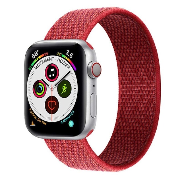 Apple Watch 6 (44mm) Nylon Armbånd - Red