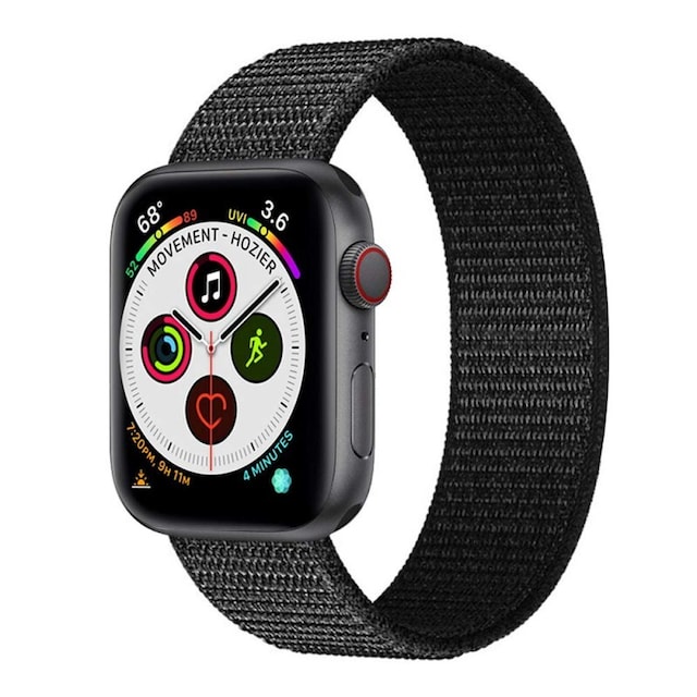 Nylon Armbånd Apple Watch 6 (40mm) - Dark black