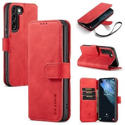 DG-Ming Wallet 3-kort Samsung Galaxy S22 Plus  - rød