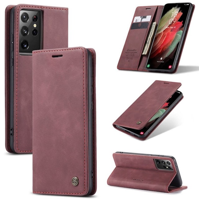 CaseMe Smart FlipCase Samsung Galaxy S22 Ultra  - bordeaux