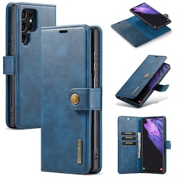Wallet DG-Ming 2i1 Samsung Galaxy S22 Ultra  - blå