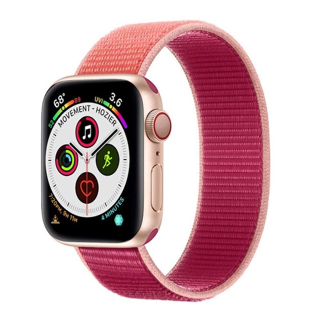 Nylon Armbånd Apple Watch 6 (40mm) - Pomegranate