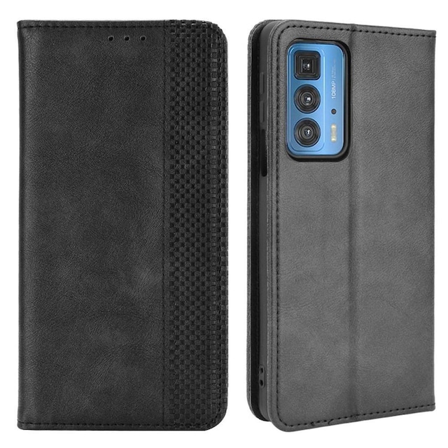 Wallet Stand Flip-telefontaske til Motorola Edge 20 Pro - Sort