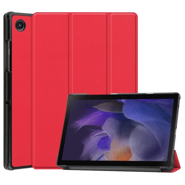 Trifoldet stativetui til Samsung Galaxy Tab A8 10.5"" (2021) - Rød