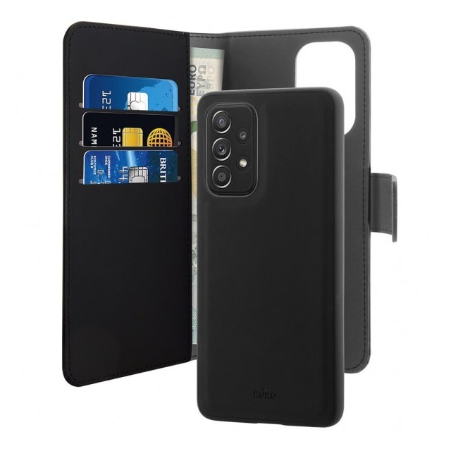 Puro Samsung Galaxy A73 Etui 2 in 1 Wallet Case Sort
