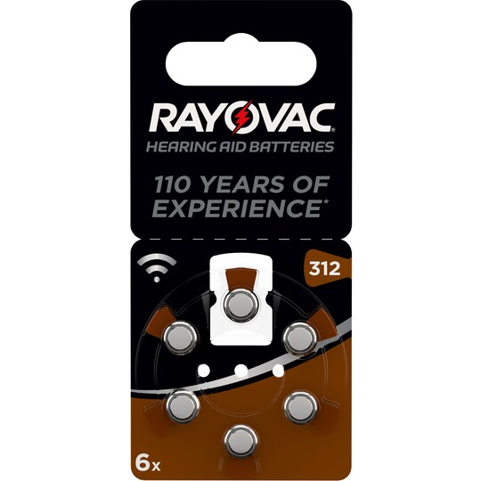Varta Rayovac batteri til høreapparat 312 (6 stk) | Elgiganten