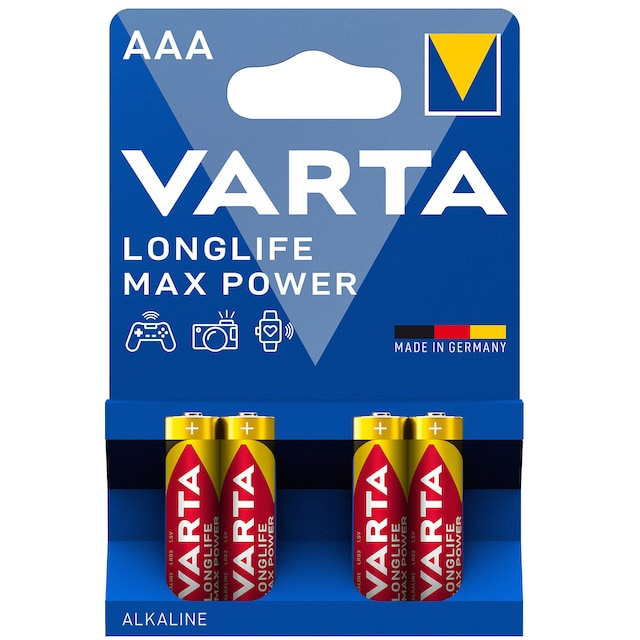 Varta Longlife Max Power AAA-batterier (4-pak)