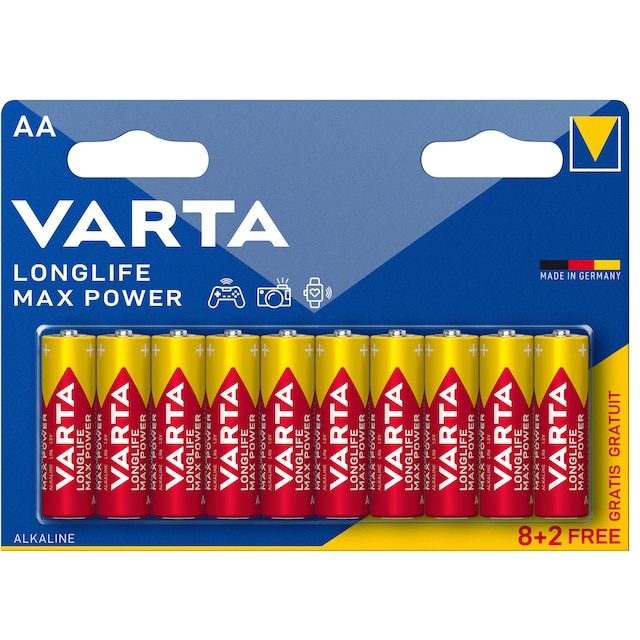 Varta Longlife Power AA-batterier (10-pak)