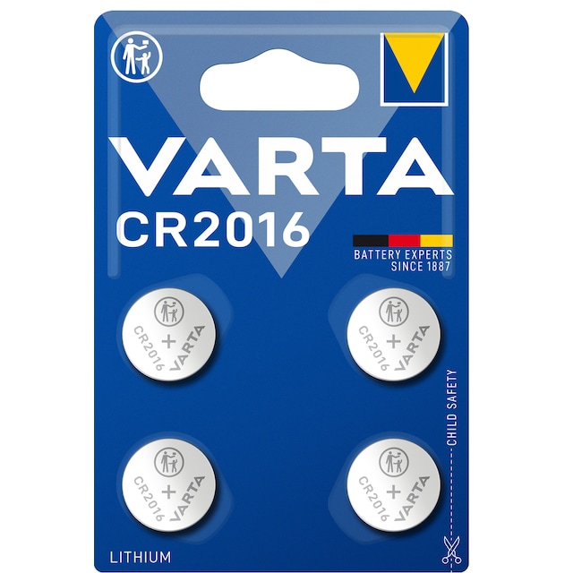 Varta CR 2016-batteri (pakke med 4)
