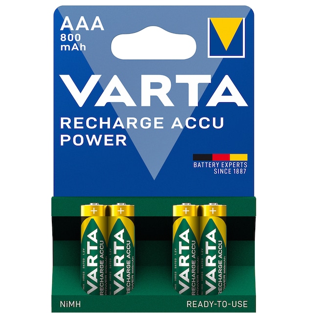 Varta Power AAA 800Mah-batterier (4-pak)