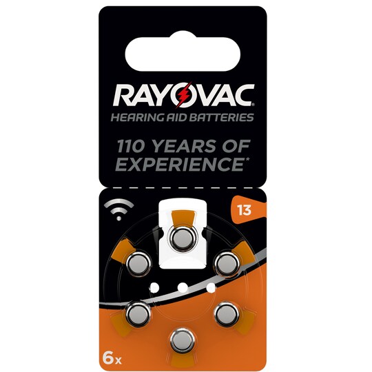 Varta Rayovac batterier til høreapparat 13 (pakke med 6) | Elgiganten