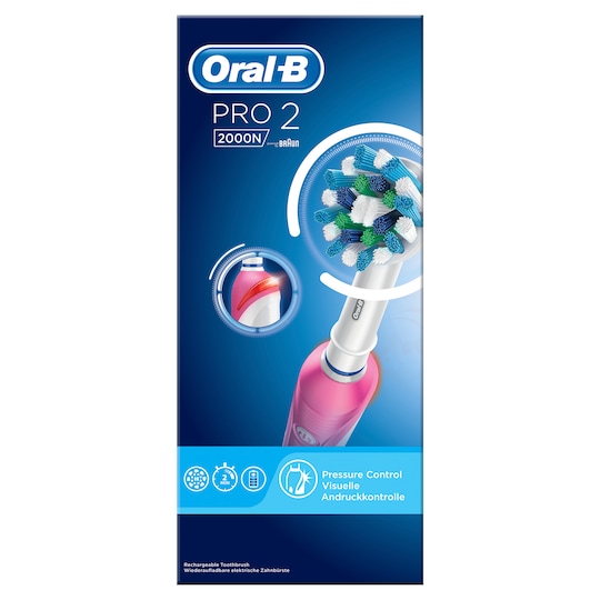 Oral-B Pro 2 2000N Cross Action elektrisk tandbørste | Elgiganten