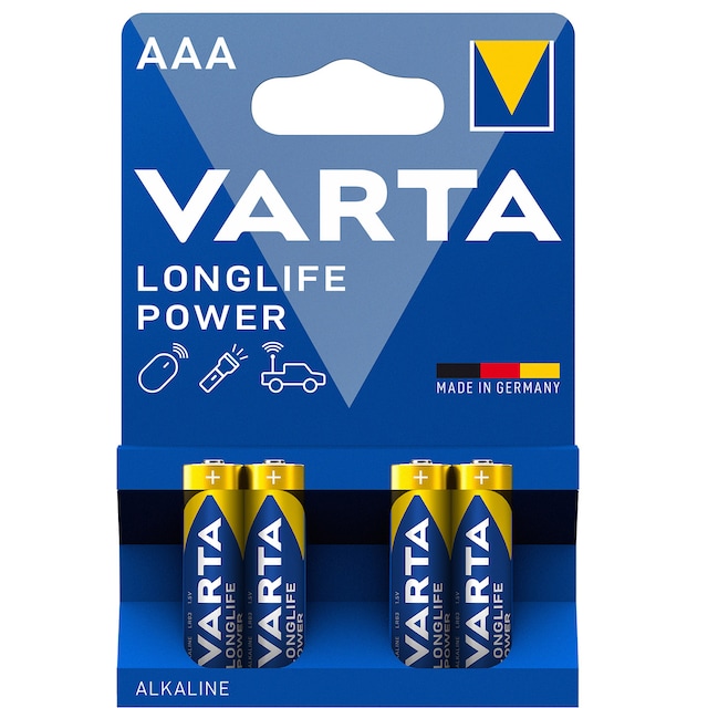 Varta Longlife Power AAA-batterier (4-pak)