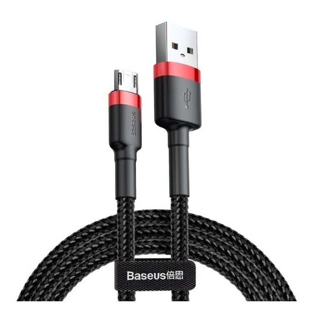 Baseus Cafule USB - microUSB 1,5A 2 m Sort/Rød