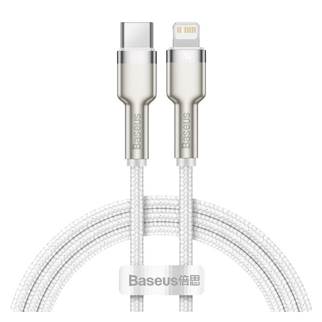 Baseus Cafule Metal USB-C - Lightning 20W 1 m Hvid