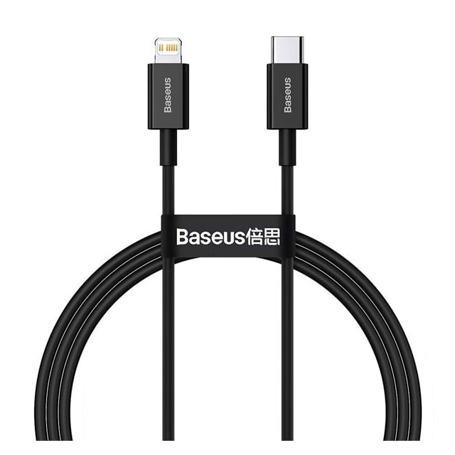 Baseus Superior PD USB-C - Lightning 20W 1 m Sort