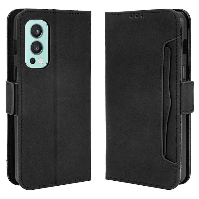 Wallet Stand Flip-telefonetui til OnePlus Nord 2 5G - Sort