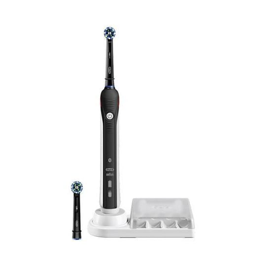 Oral-B elektrisk tandbørste Smart 4000 Genopladelig, Til voksne, Antal  børstehoveder inkluderet 2, Antal tænder børstetilstande 3, Sort |  Elgiganten