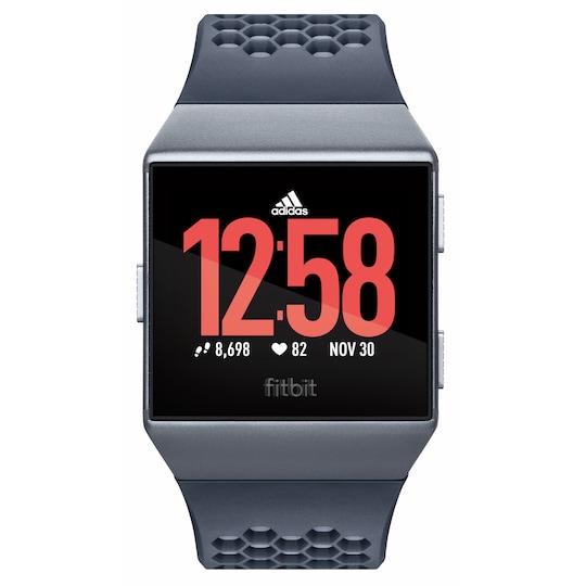 Fitbit Ionic: Adidas Ed. smartwatch (ink blue/sølv) | Elgiganten