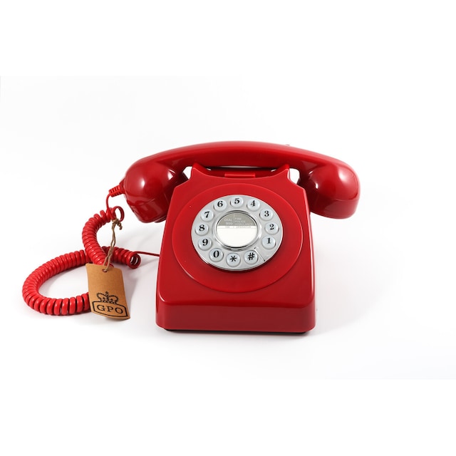 GPO 746 Retro telefon, rød