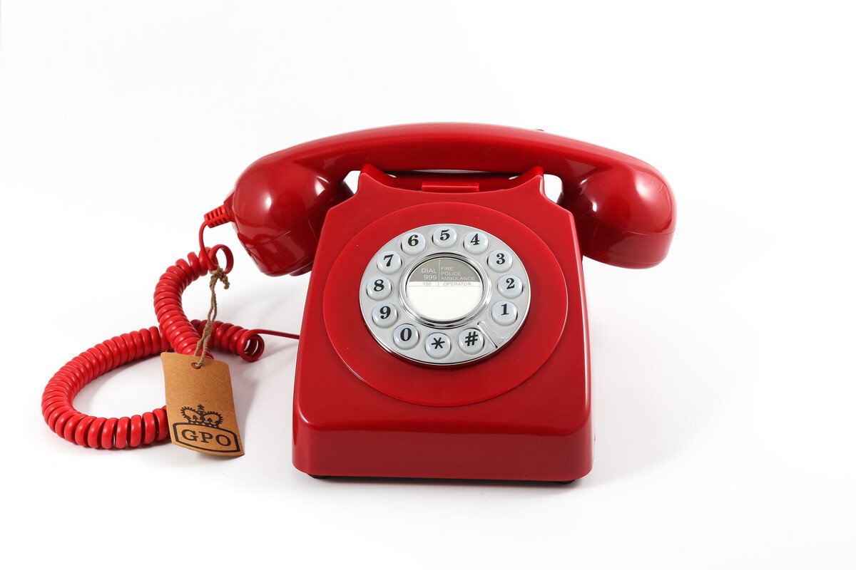 GPO 746 Retro telefon, rød | Elgiganten