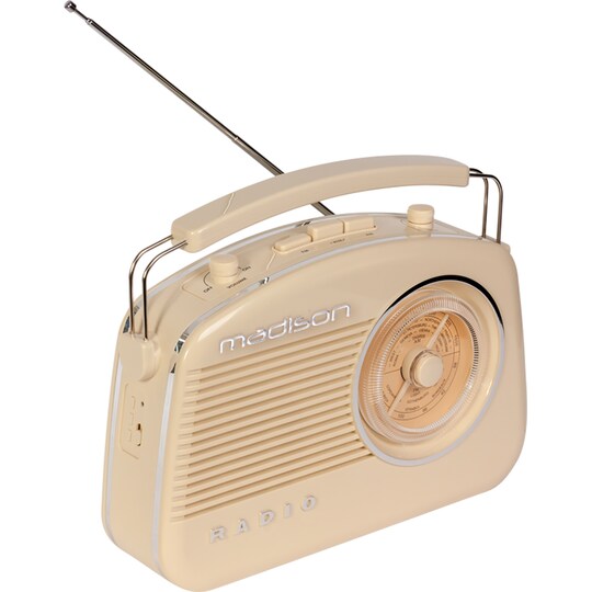 Madison retro radio m. Bluetooth, beige | Elgiganten