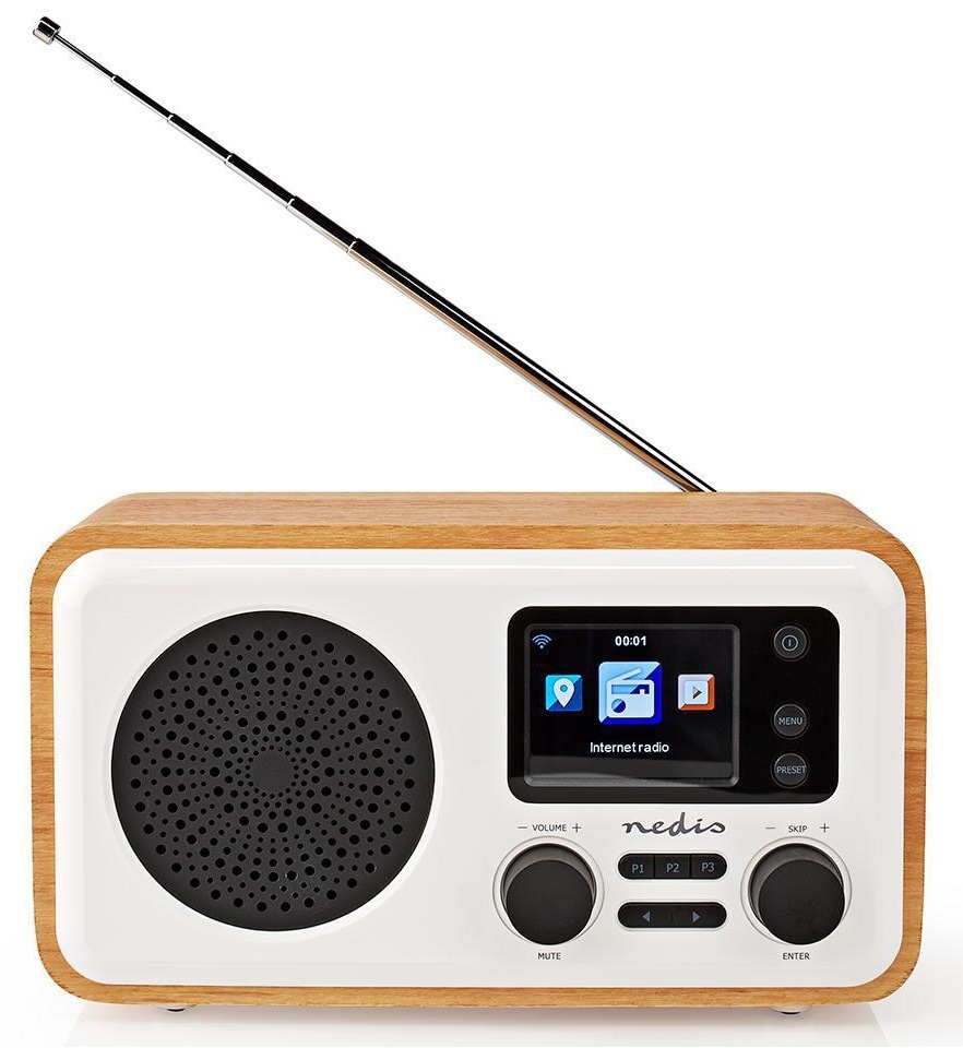 Internet radio med FM/DAB+/Bluetooth, Hvid/træ | Elgiganten