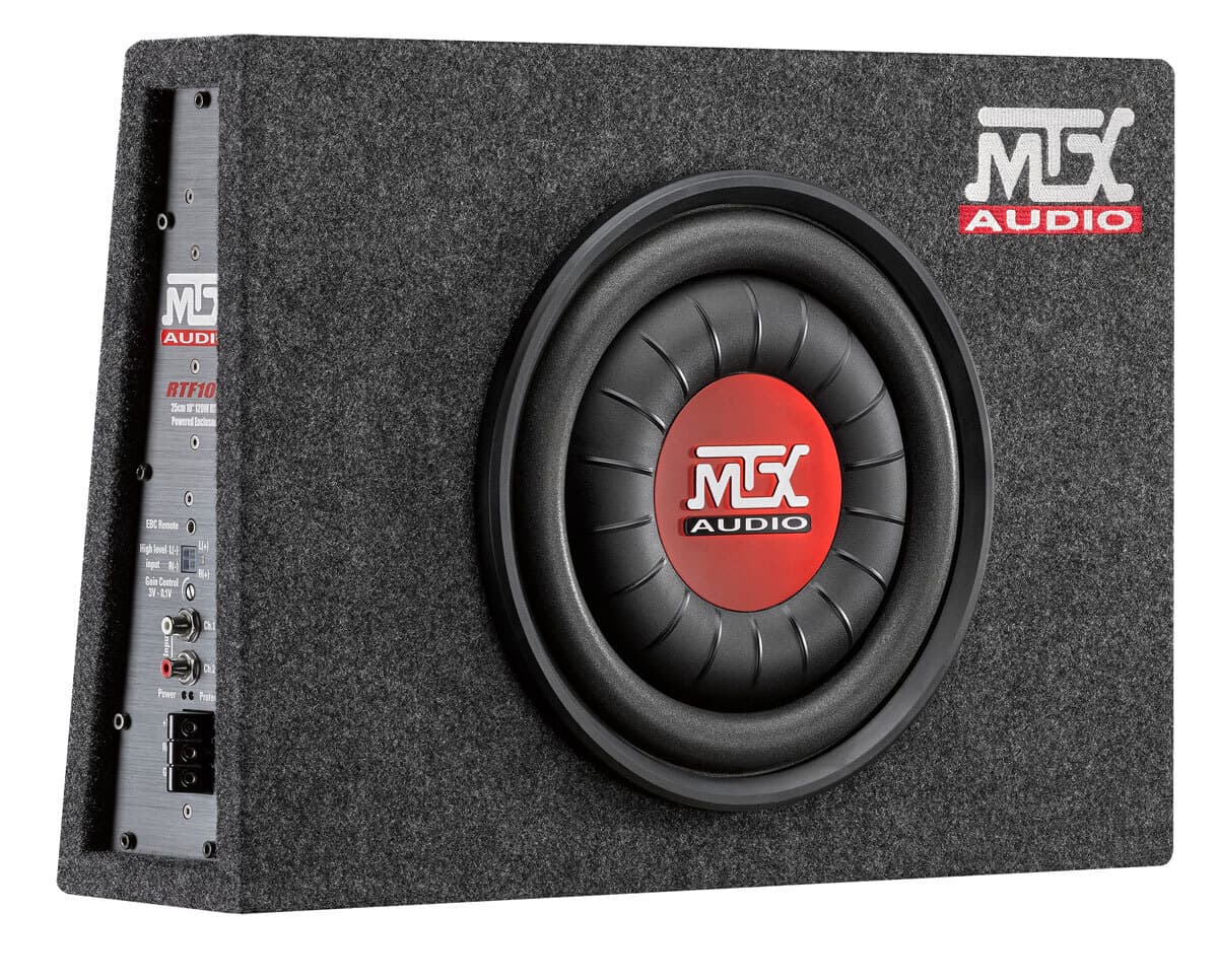 MTX RTF10P Pladsbesparende Aktiv subwoofer med indbygget D-klasse forstærker