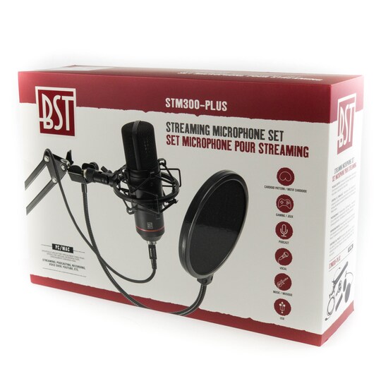 kreativ Pest Rastløs Streaming mikrofon-sæt, BST STM300-PLUS | Elgiganten