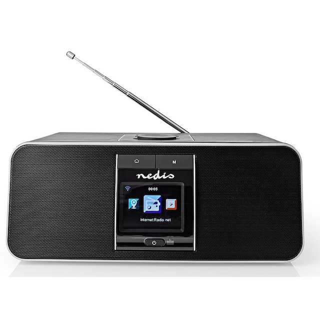 Internet radio med FM/DAB+/Bluetooth, Sort/Sølv