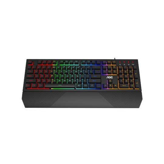 AOC Gaming Keyboard GK200 RGB LED-lys, QWERTY, Sort, Kablet, USB, Taster med  mekanisk følelse | Elgiganten