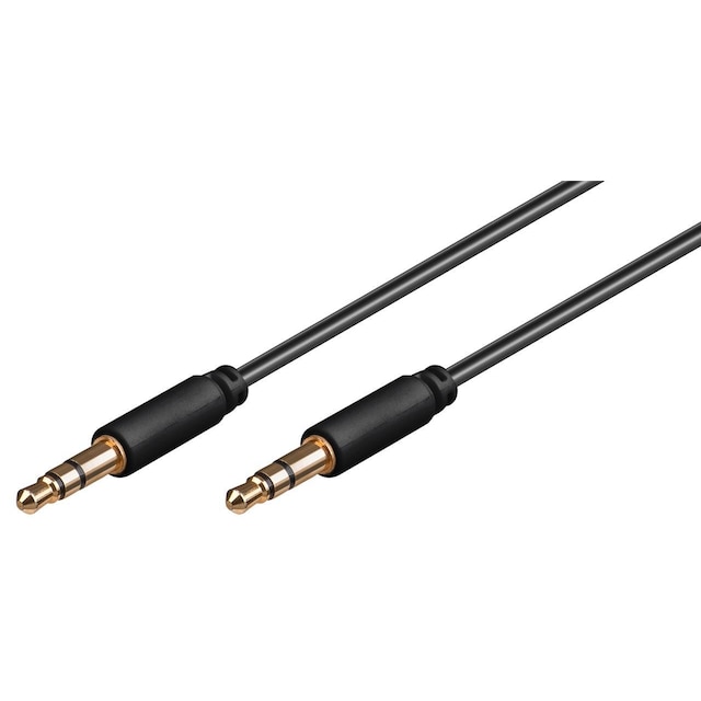 Goobay Audiotilslutningskabel AUX, 3,5 mm stereo 3-pin, slank, CU