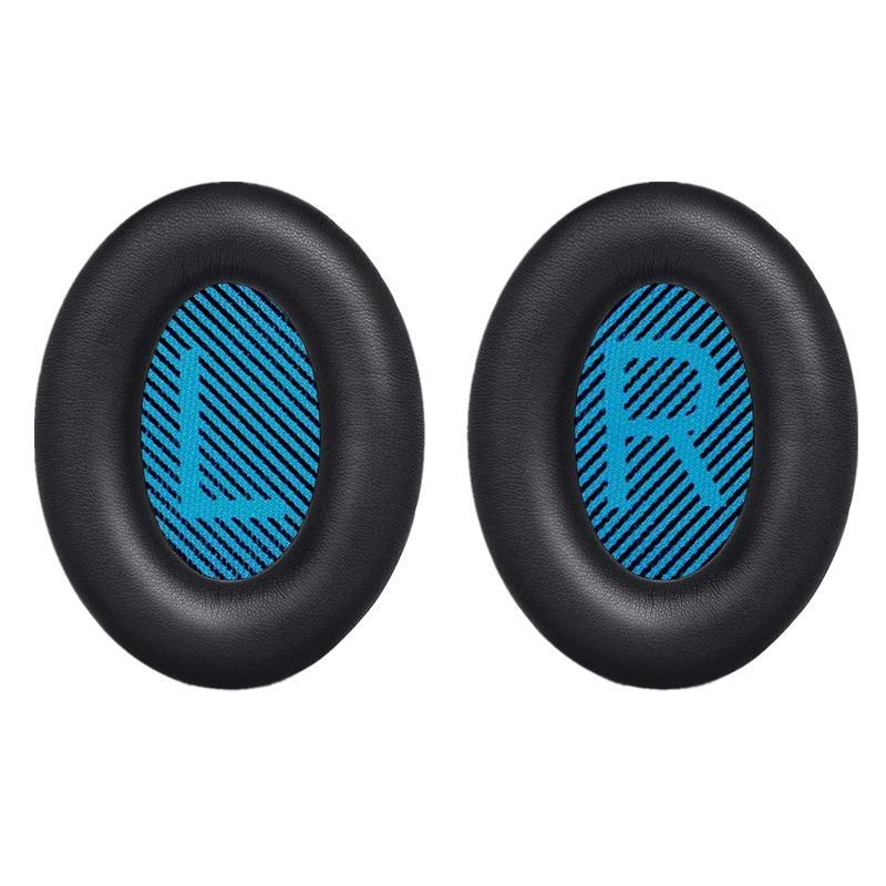 Högkvalitativa öronkuddar till Bose QC 35/25/15 hörlurar 1 par Svart/Blå |  Elgiganten