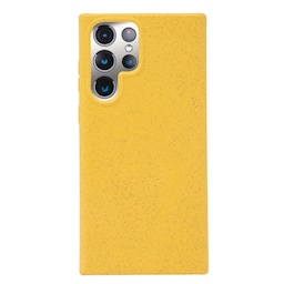 Miljøvenligt Ægte læder Samsung Galaxy S22 Ultra   etui -Yellow