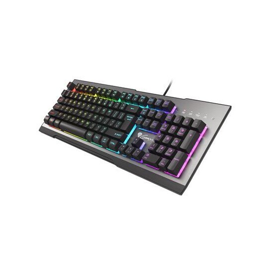 Genesis Rhod 500 Gaming -tastatur, RGB LED -lys, USA, sølv/sort, kablet |  Elgiganten