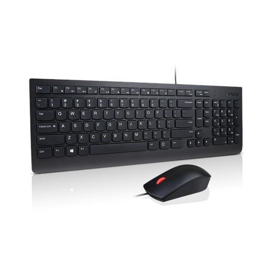 Lenovo tastatur og mus -kombination, kablet, tastaturlayout engelsk/litauisk,  sort | Elgiganten