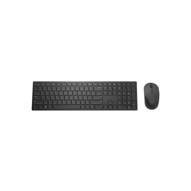 Dell Pro -tastatur og mus KM5221W trådløs, trådløs (2,4 GHz), batterier inkluderet, US International (QWERTY), sort