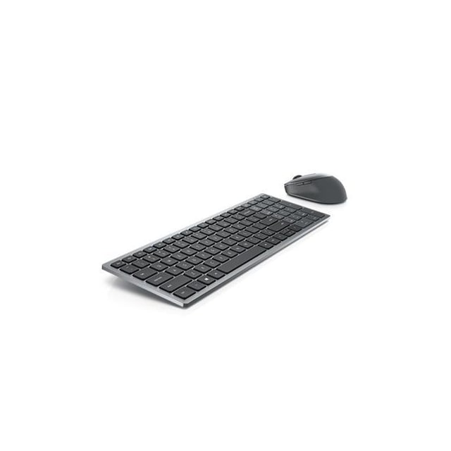 Dell tastatur og mus KM7120W trådløs, 2,4 GHz, Bluetooth 5.0, tastaturlayout russisk, Titan Grey