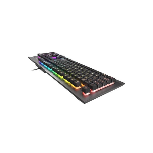 Genesis Rhod 500 Gaming -tastatur, RGB LED -lys, USA, sølv/sort, kablet