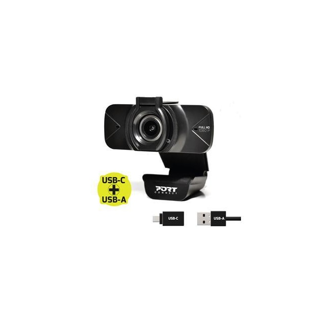 PORT DESIGNS FHD Webcam 900078 Sort, USB
